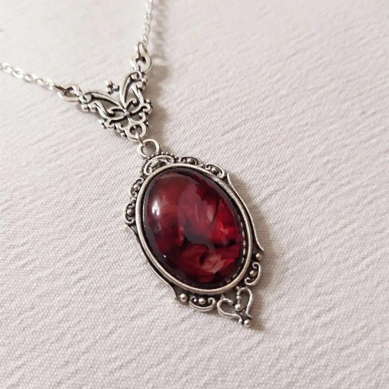 Wholesale Vintage Red Quartz Crystal Necklace